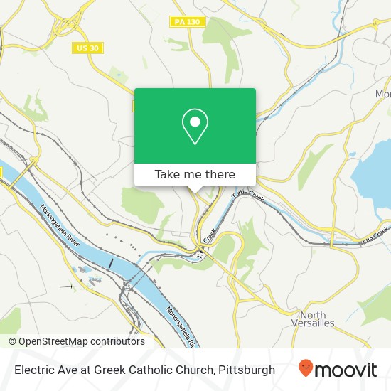 Electric Ave at Greek Catholic Church map