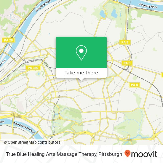 True Blue Healing Arts Massage Therapy map