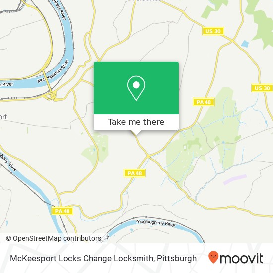 Mapa de McKeesport Locks Change Locksmith