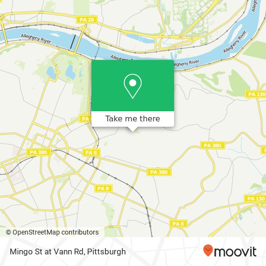 Mingo St at Vann Rd map