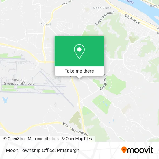 Moon Township Office map