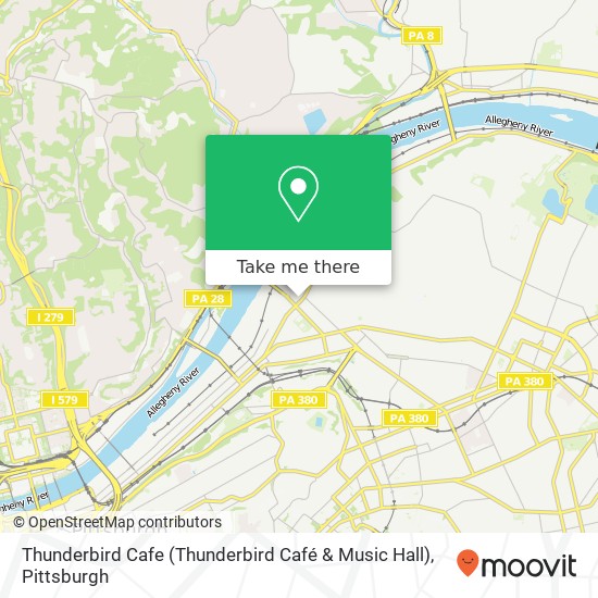 Mapa de Thunderbird Cafe (Thunderbird Café & Music Hall)