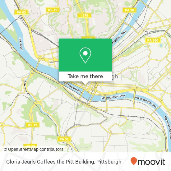Mapa de Gloria Jean's Coffees the Pitt Building