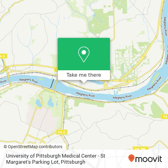 University of Pittsburgh Medical Center - St Margaret's Parking Lot map