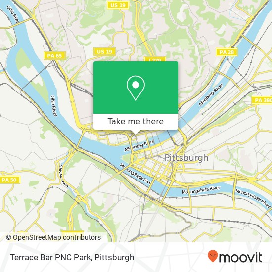 Mapa de Terrace Bar PNC Park