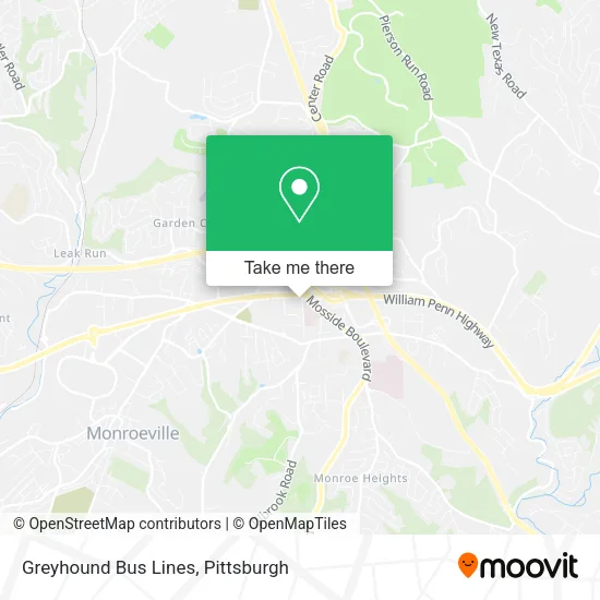 Greyhound Bus Lines map