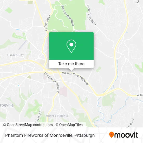 Phantom Fireworks of Monroeville map