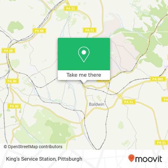 King's Service Station map