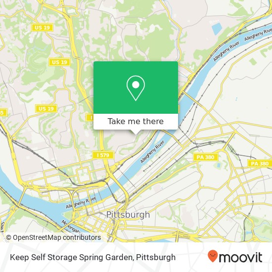 Mapa de Keep Self Storage Spring Garden