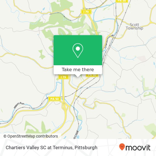 Chartiers Valley SC at Terminus map