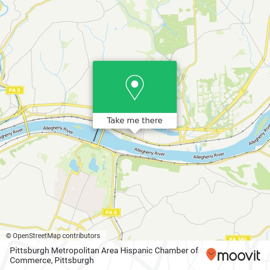 Mapa de Pittsburgh Metropolitan Area Hispanic Chamber of Commerce