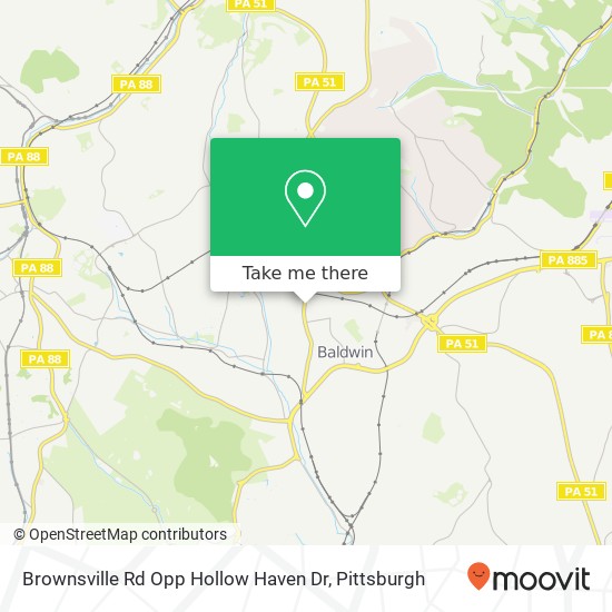 Mapa de Brownsville Rd Opp Hollow Haven Dr