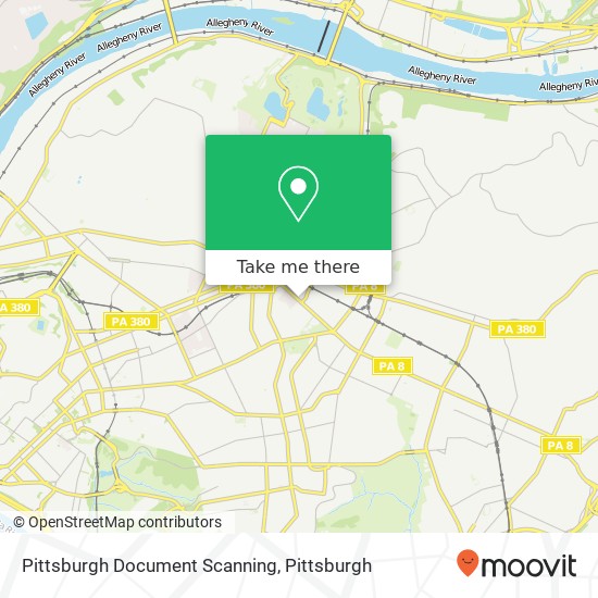 Pittsburgh Document Scanning map