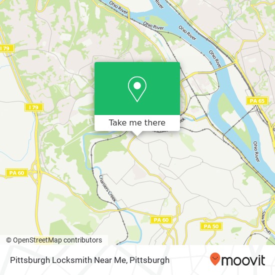 Pittsburgh Locksmith Near Me map