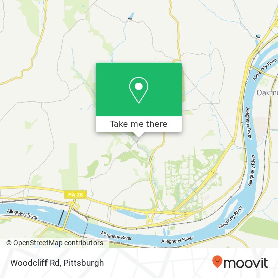 Woodcliff Rd map