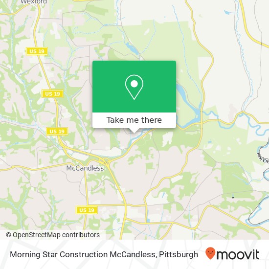 Morning Star Construction McCandless map