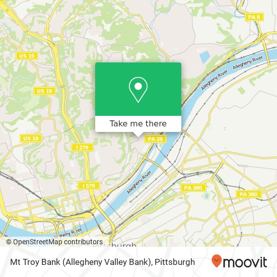 Mt Troy Bank (Allegheny Valley Bank) map