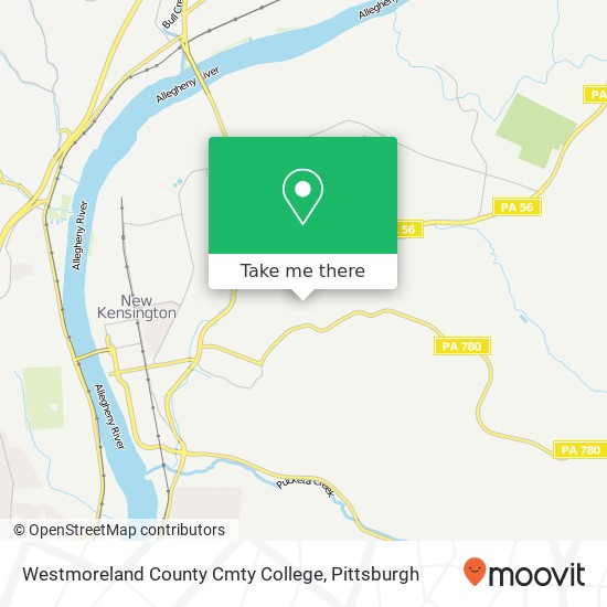 Westmoreland County Cmty College map