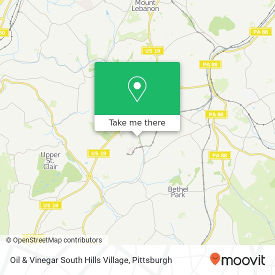 Mapa de Oil & Vinegar South Hills Village