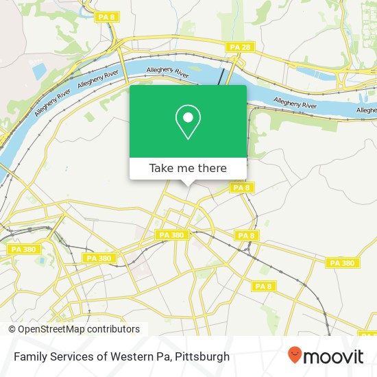 Family Services of Western Pa map