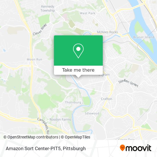 Amazon Sort Center-PIT5 map