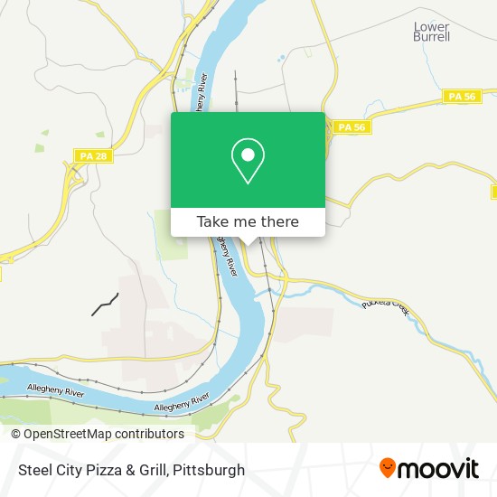 Mapa de Steel City Pizza & Grill