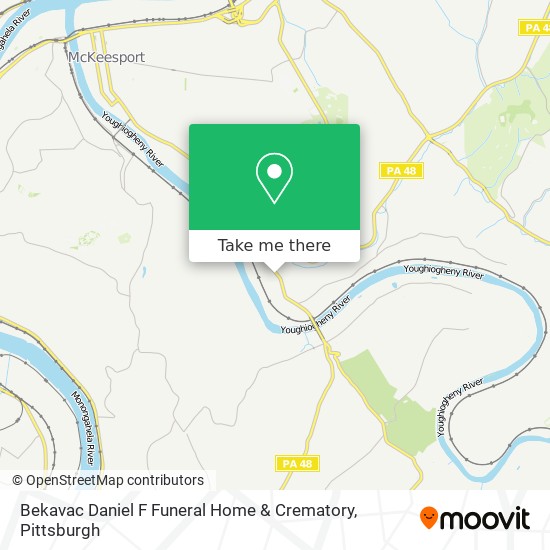 Bekavac Daniel F Funeral Home & Crematory map