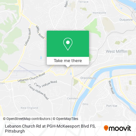 Lebanon Church Rd at PGH-McKeesport Blvd FS map