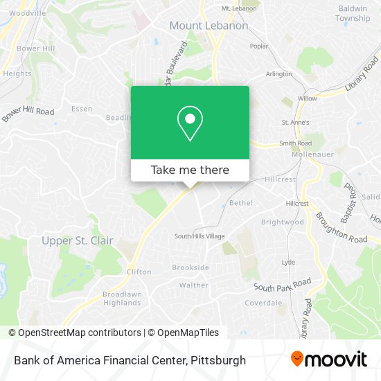 Bank of America Financial Center map