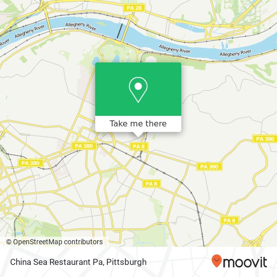 Mapa de China Sea Restaurant Pa