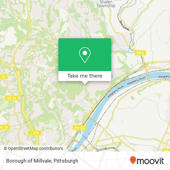 Mapa de Borough of Millvale