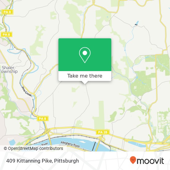 Mapa de 409 Kittanning Pike