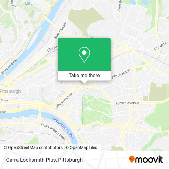 Mapa de Carra Locksmith Plus