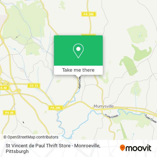 St Vincent de Paul Thrift Store - Monroeville map