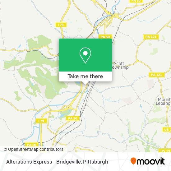 Mapa de Alterations Express - Bridgeville