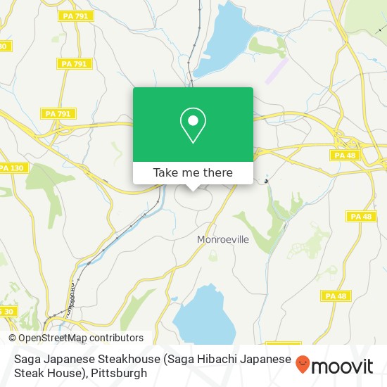Mapa de Saga Japanese Steakhouse (Saga Hibachi Japanese Steak House)