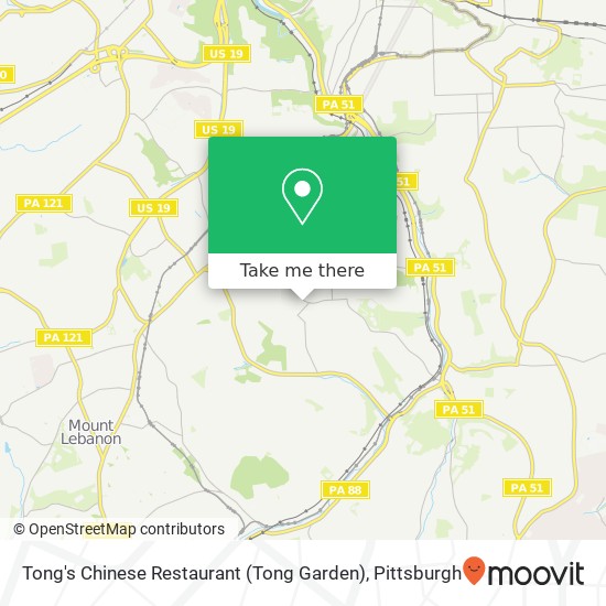 Mapa de Tong's Chinese Restaurant (Tong Garden)