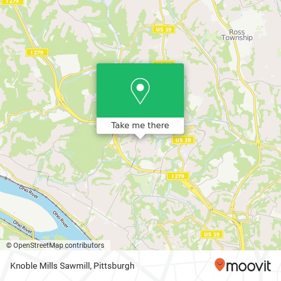 Knoble Mills Sawmill map