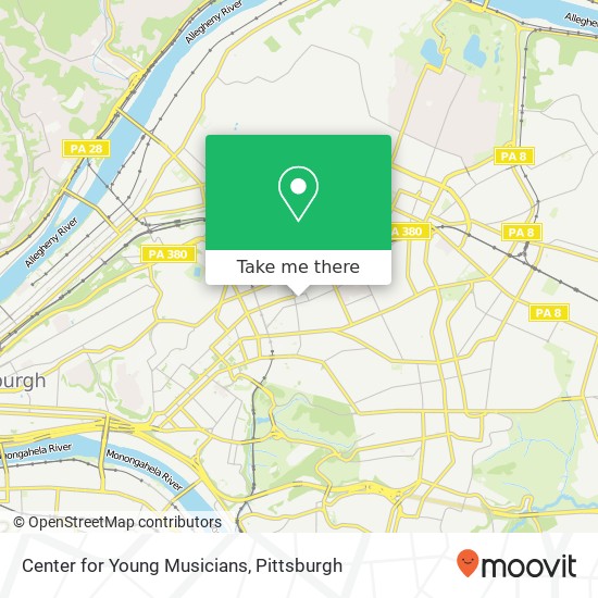 Mapa de Center for Young Musicians