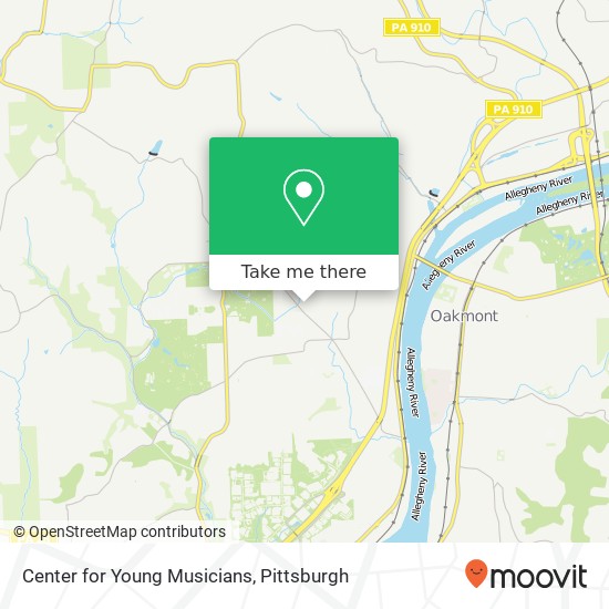 Center for Young Musicians map