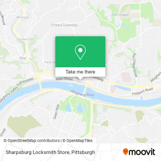 Mapa de Sharpsburg Locksmith Store