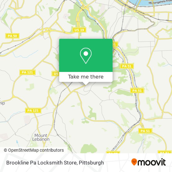 Brookline Pa Locksmith Store map