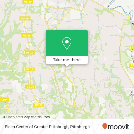Sleep Center of Greater Pittsburgh map