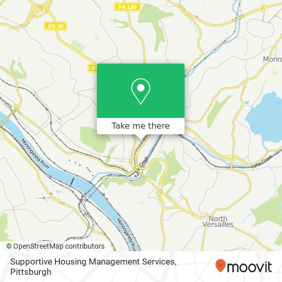 Supportive Housing Management Services map