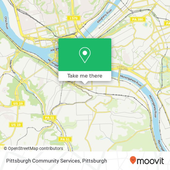 Mapa de Pittsburgh Community Services