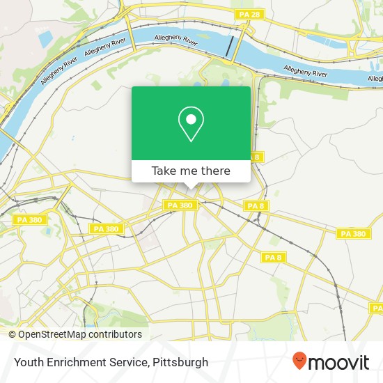 Youth Enrichment Service map