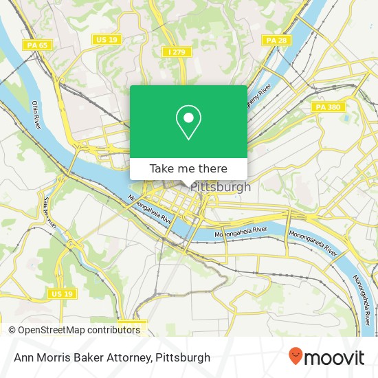 Ann Morris Baker Attorney map