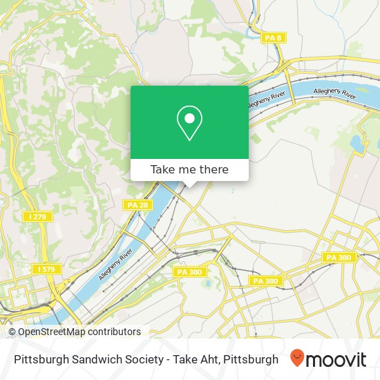 Pittsburgh Sandwich Society - Take Aht map