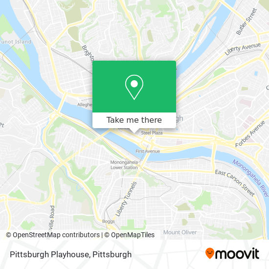 Pittsburgh Playhouse map