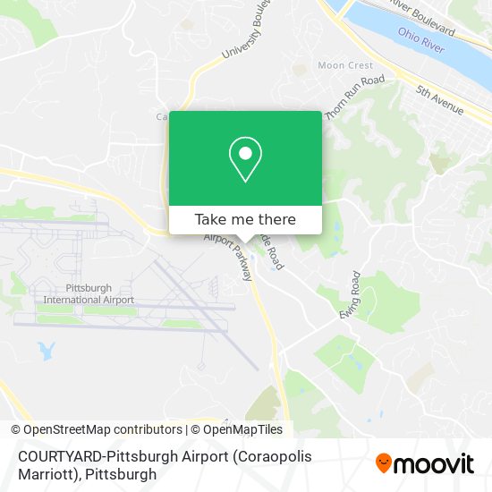 Mapa de COURTYARD-Pittsburgh Airport (Coraopolis Marriott)